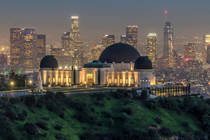 Griffith Observatory and downtown LA skyline